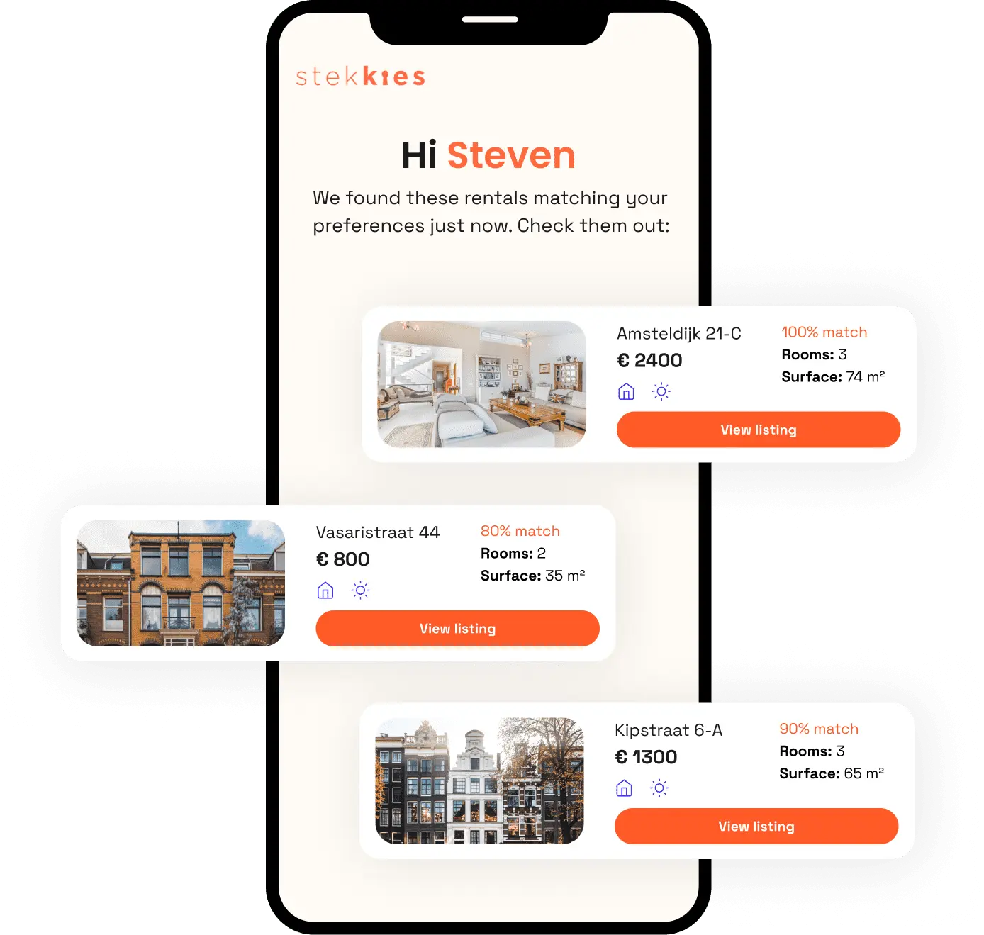 Stekkies makes finding rentals easy